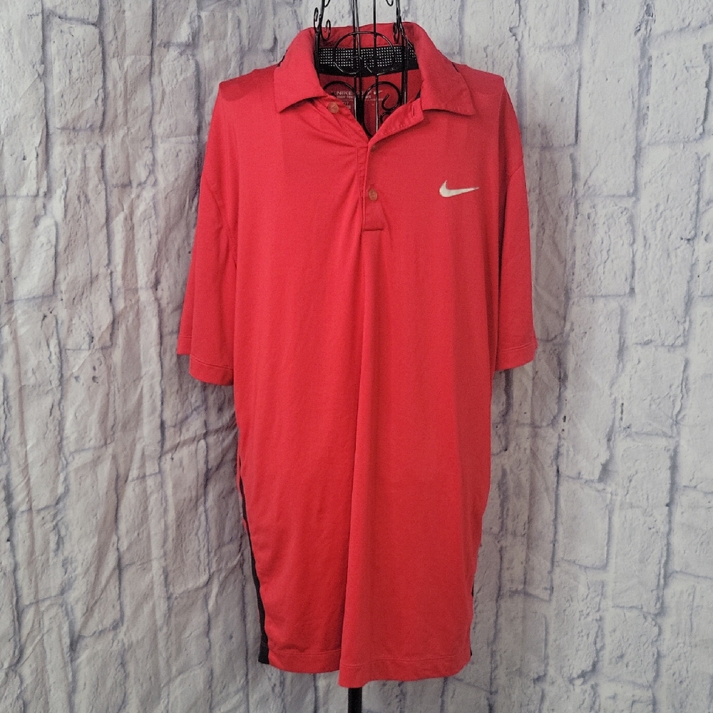 Nike Red and‎ Black Polo Shirt